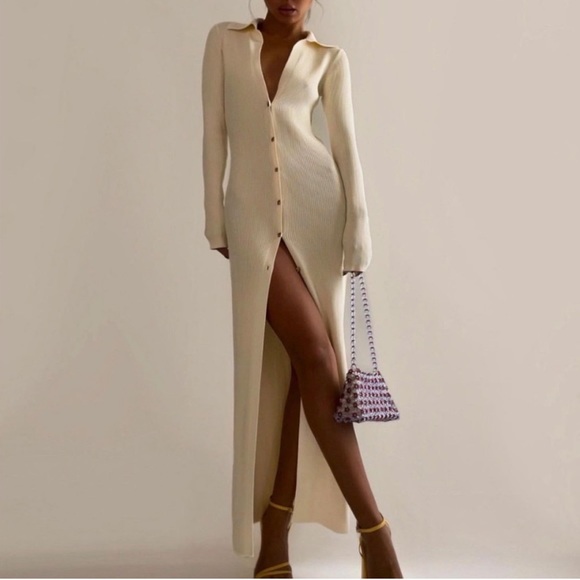 NWT GAUGE81 ribbed knit Ruby dress in ivory - Picture 8 of 8